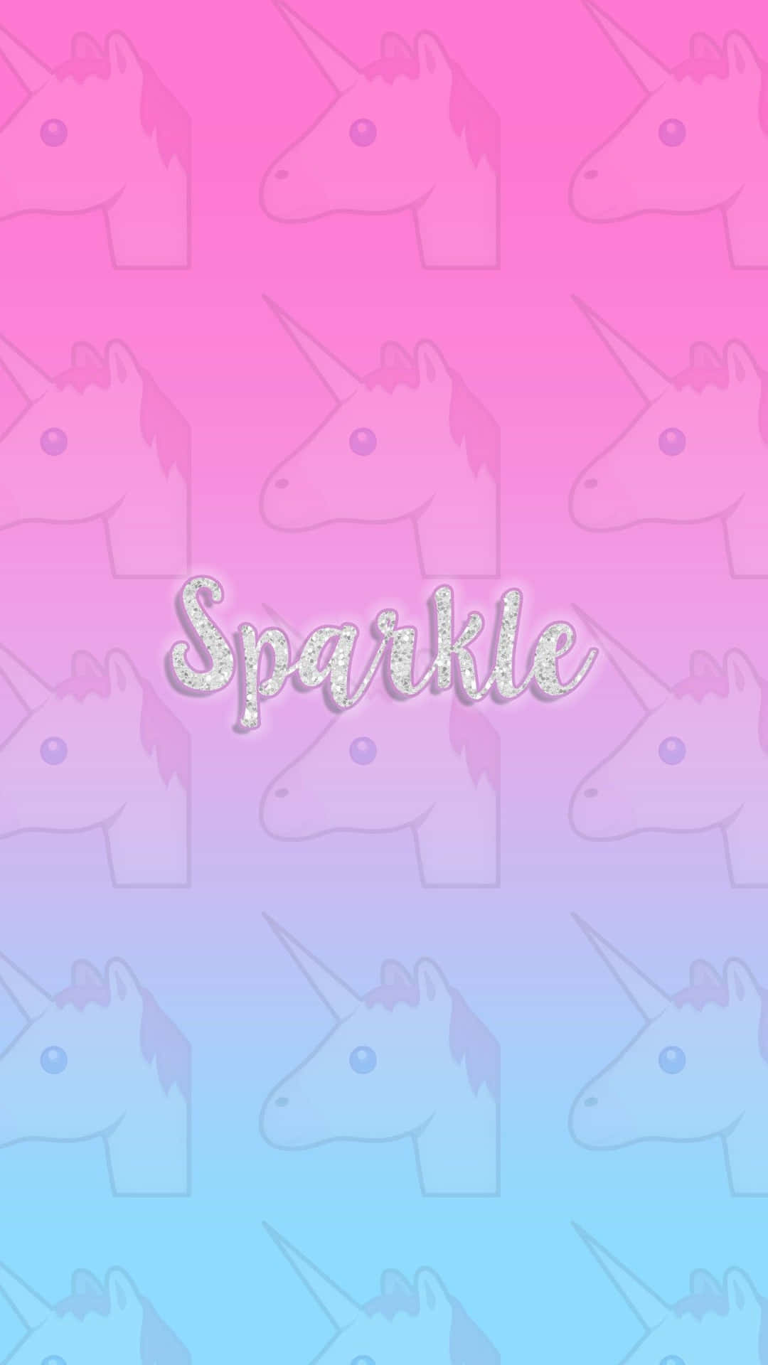 Cute Kawaii Unicorn with Magical Star Rainbow Wallpaper