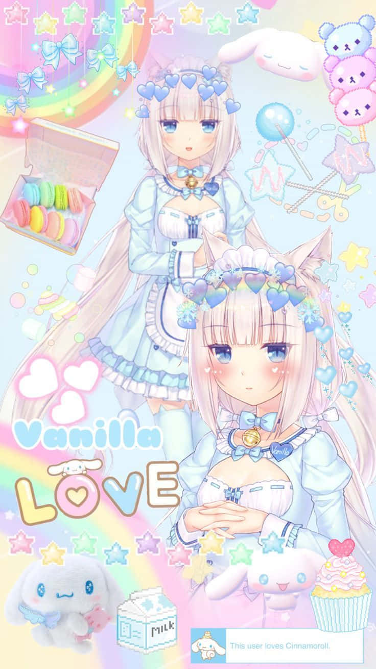 Kawaii Vanilla Love Anime Art Wallpaper