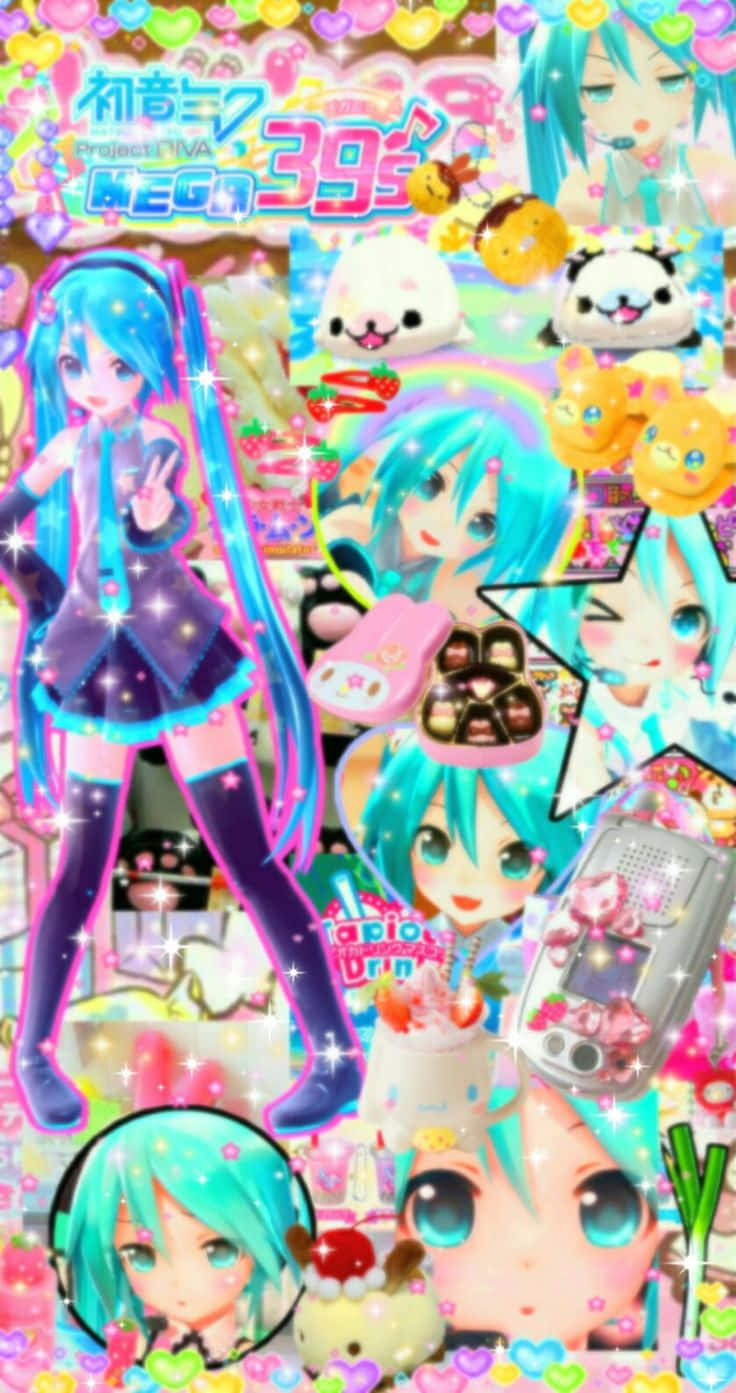 Kawaii Vocaloid Collage Wallpaper