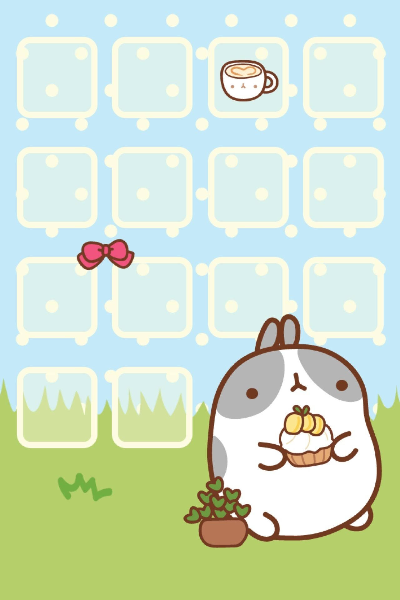 Kawaii White Bunny Tumblr Iphone Wallpaper