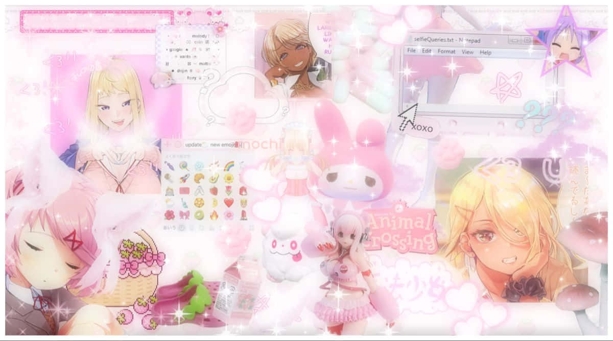 Kawaiicore Aesthetic Collage Wallpaper