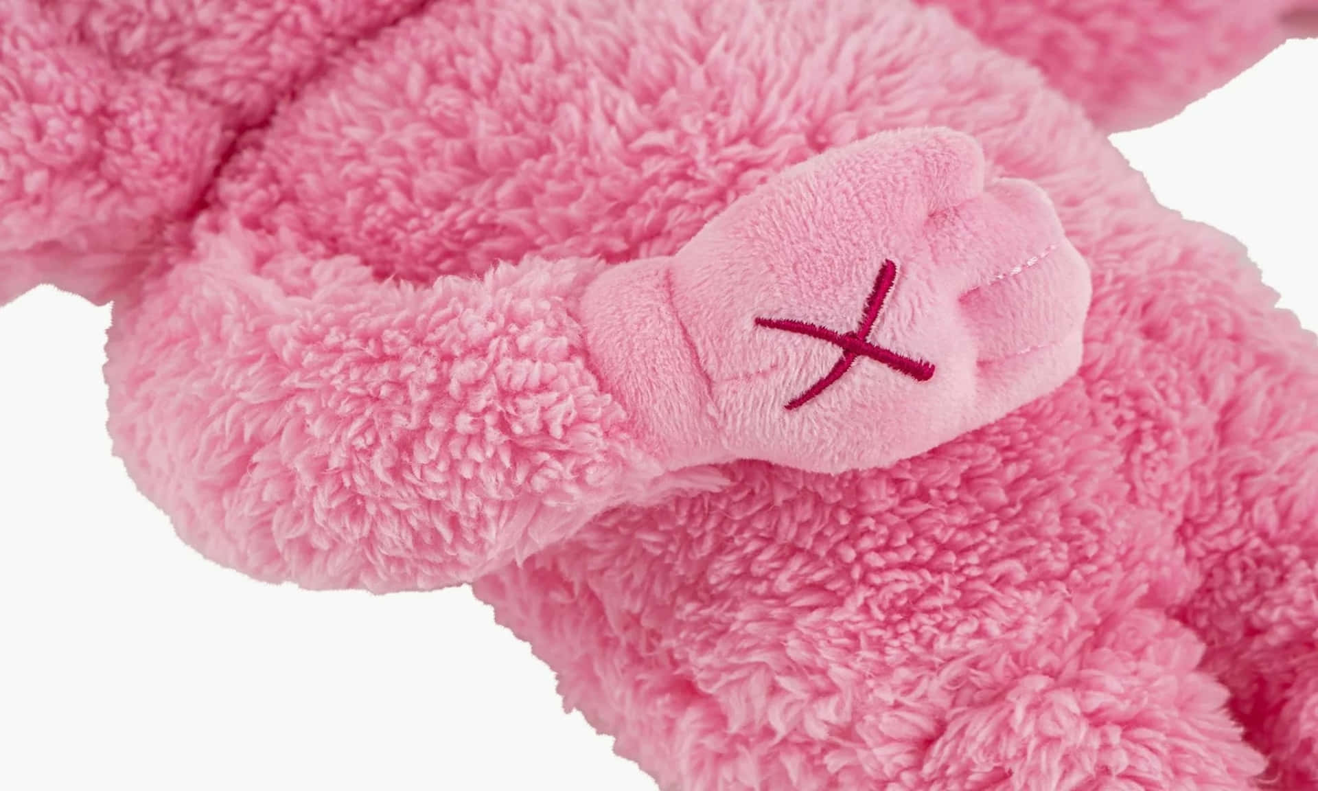 Kaws B F F Roze Pluche Detail Achtergrond