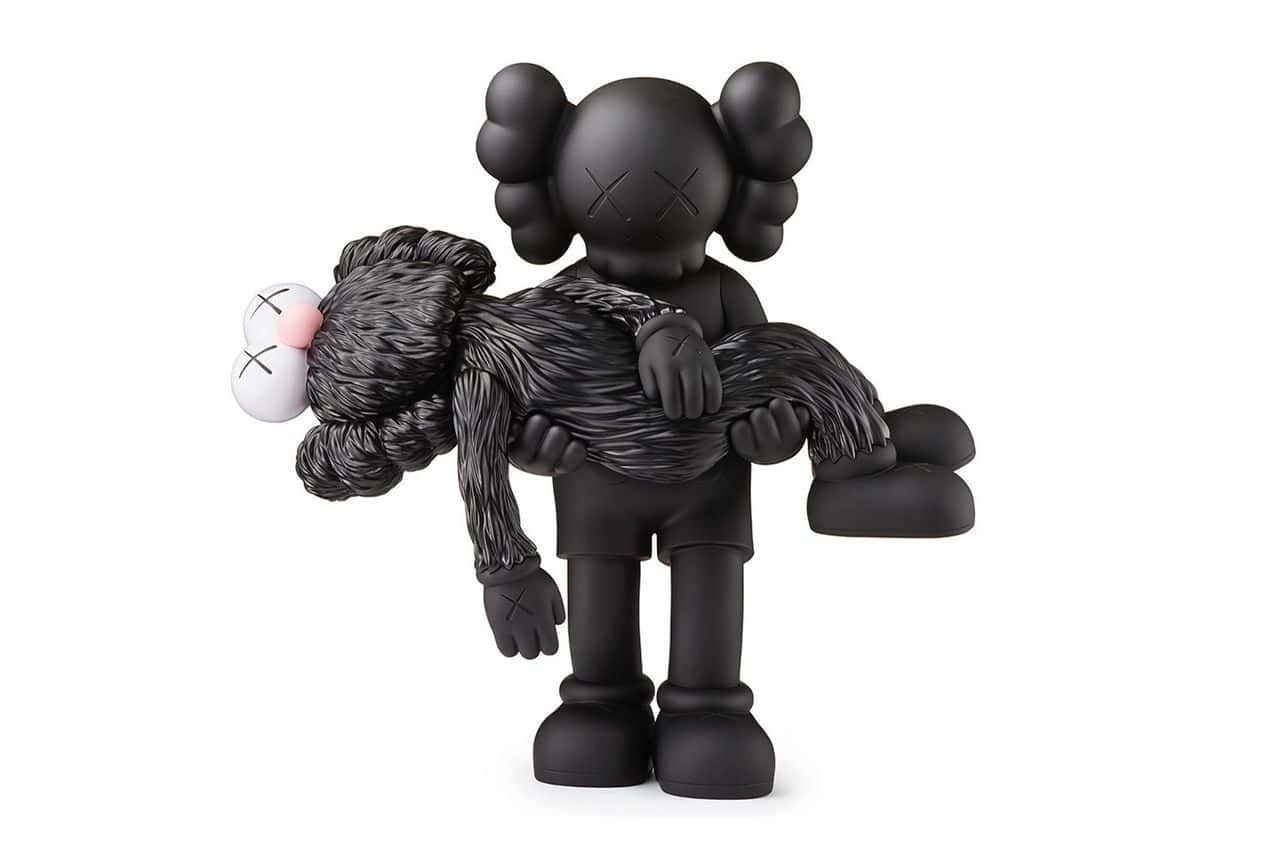 KAWS BFF Black - An Artistic Masterpiece Wallpaper