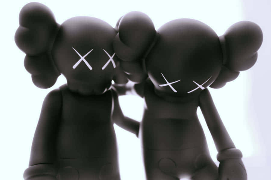 Captivating Kaws BFF Black Artwork in High Definition Wallpaper