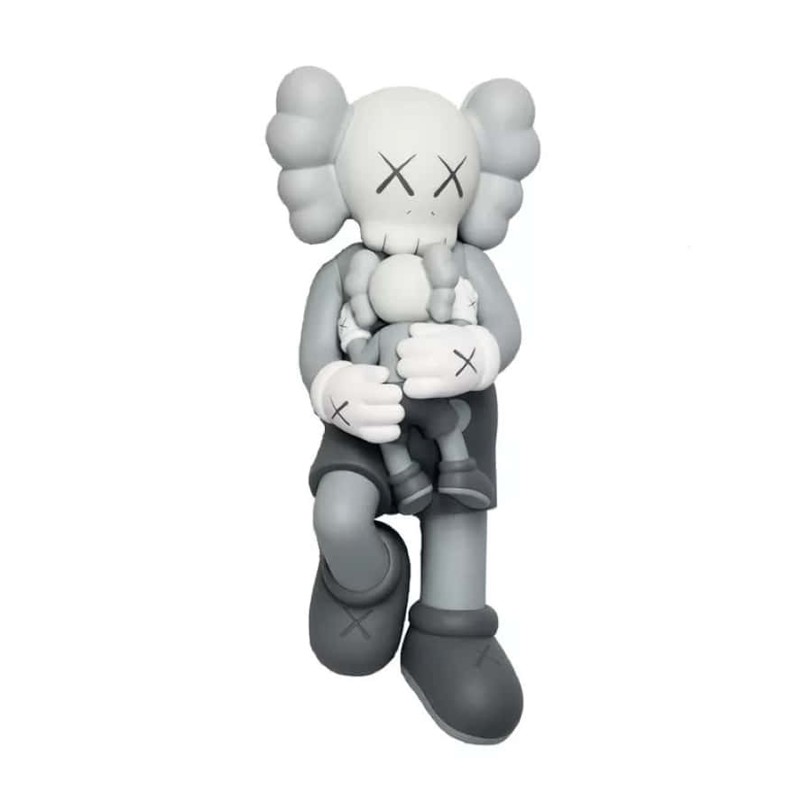 KAWS BFF Grey - Exclusive Art Piece for Modern Enthusiasts Wallpaper