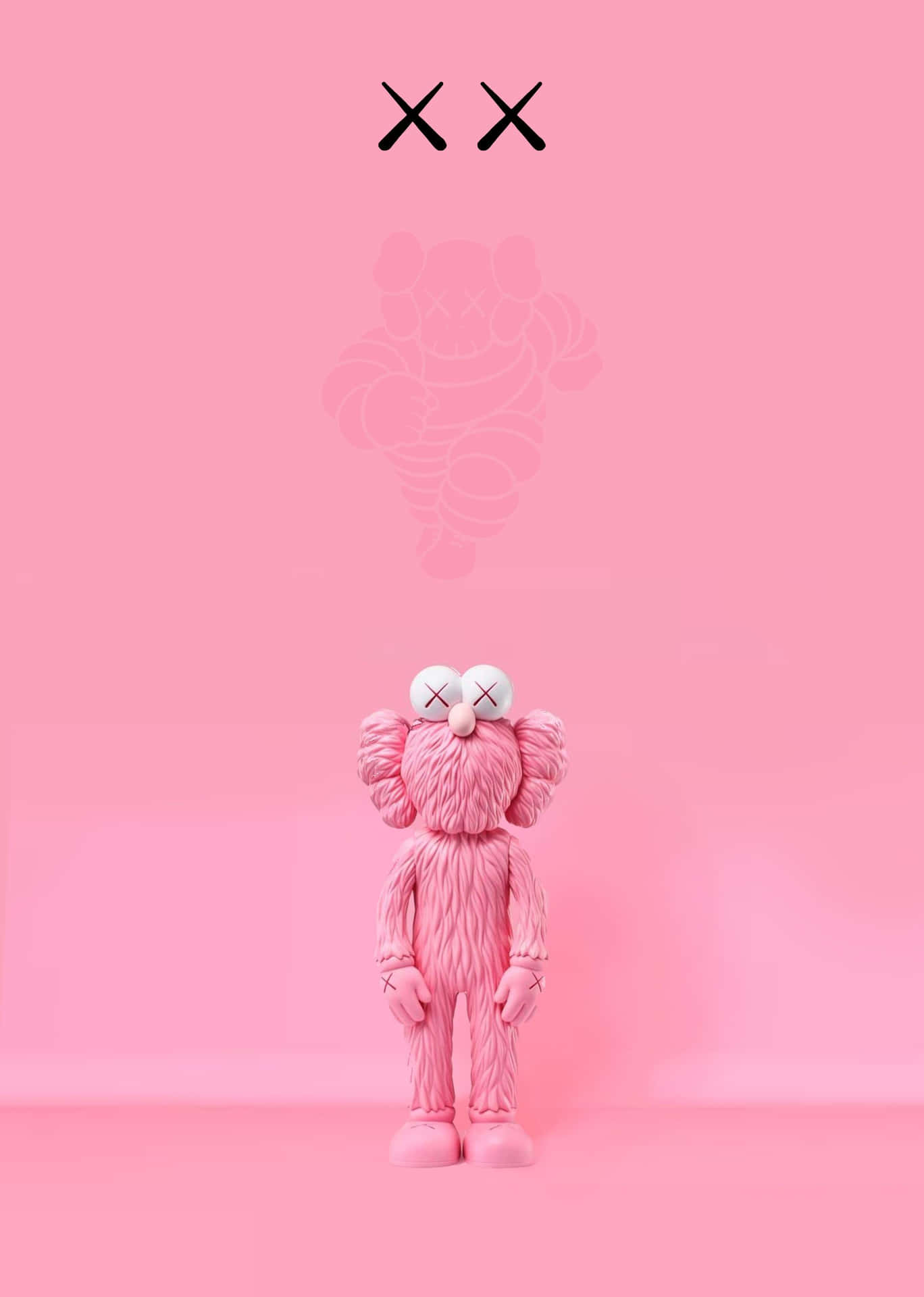 Kaws BFF Pink Companion Limited Edition Sculpture Wallpaper