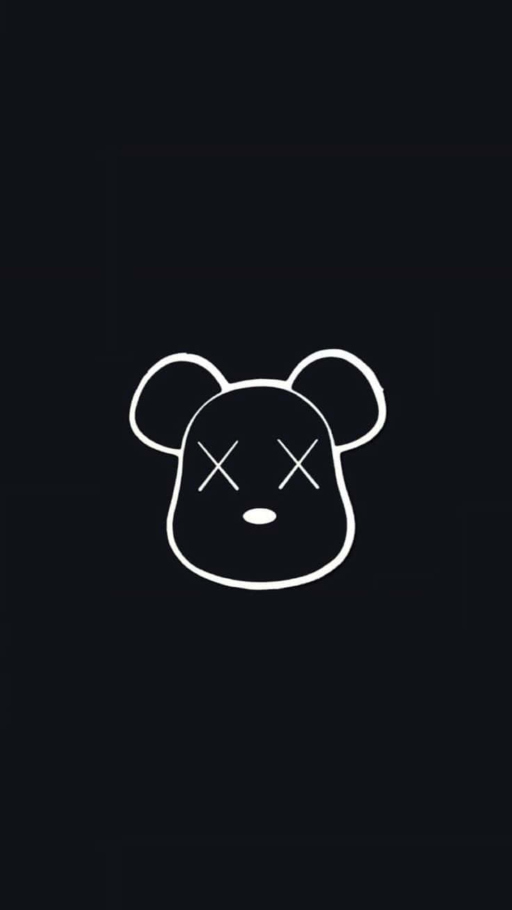 Download Kaws iconic black and white artwork Wallpaper | Wallpapers.com
