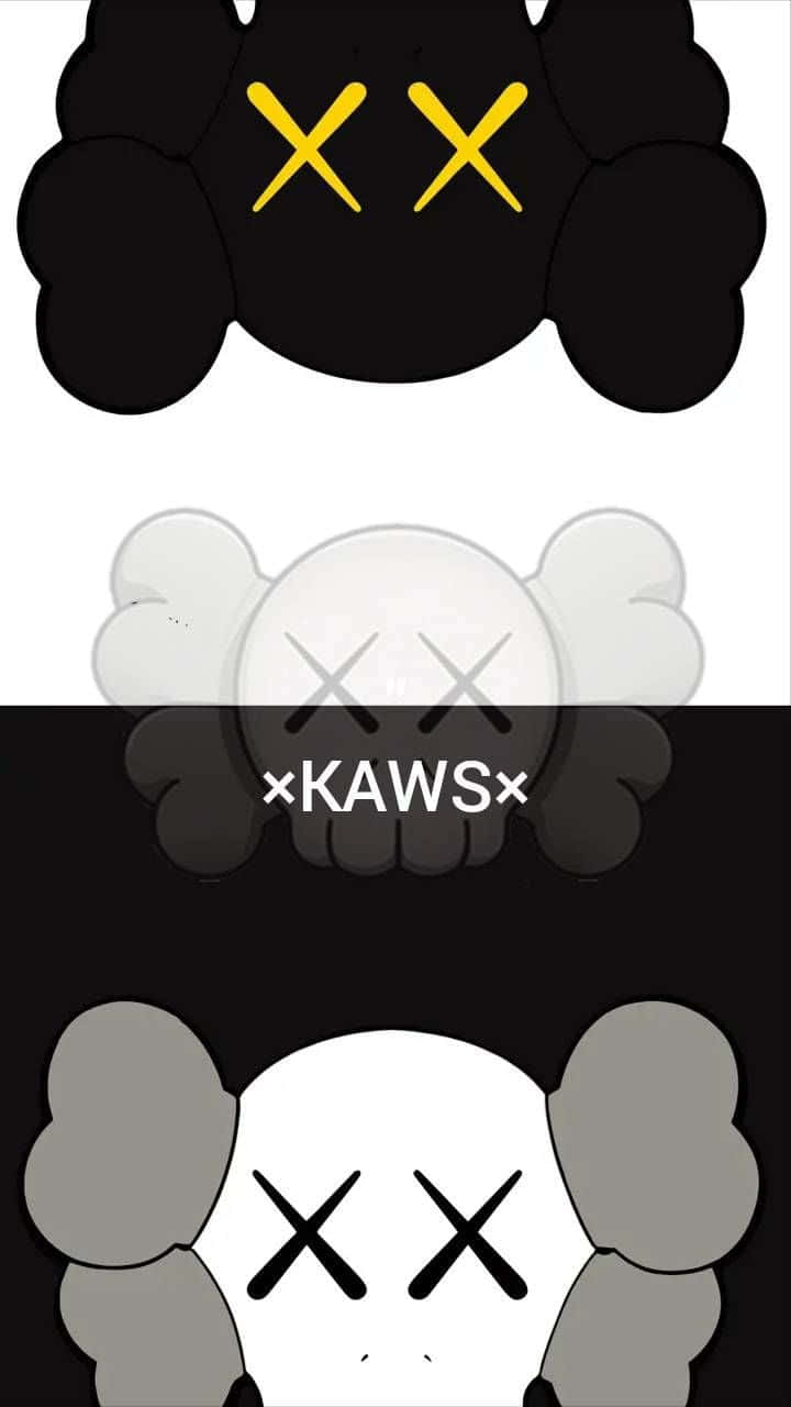 Kaws Black And White Iphone Wallpaper