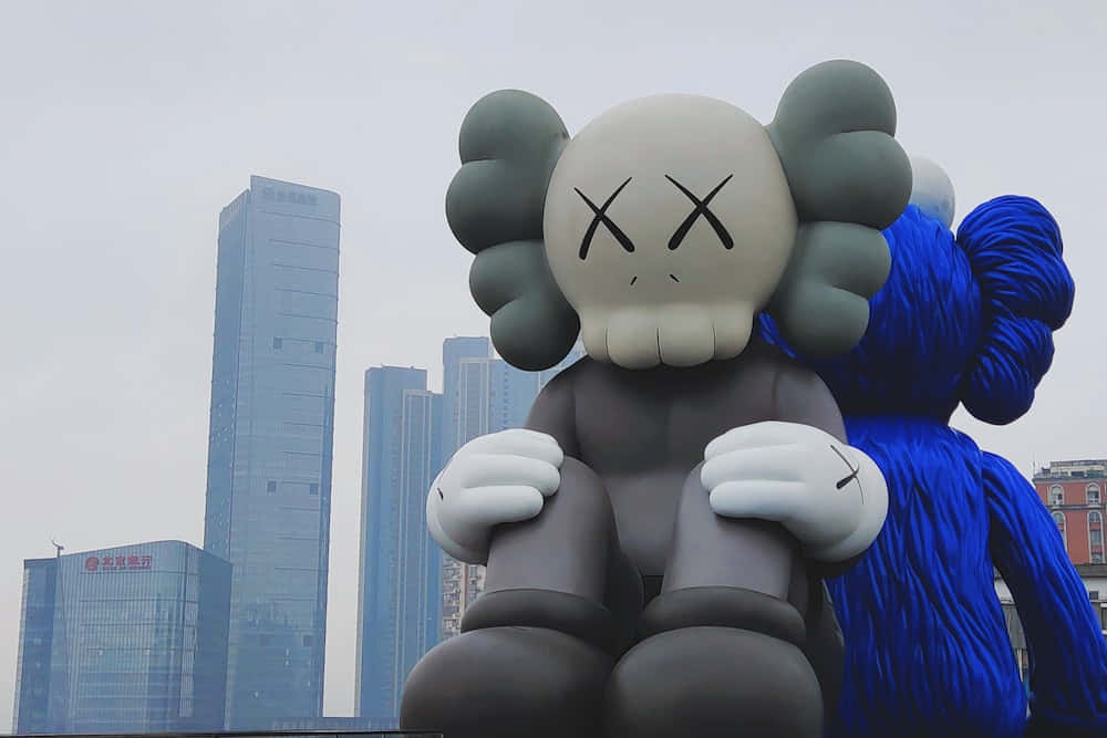 Contemporary artist Kaws captures the attention of the viewer in this creative piece of art.
