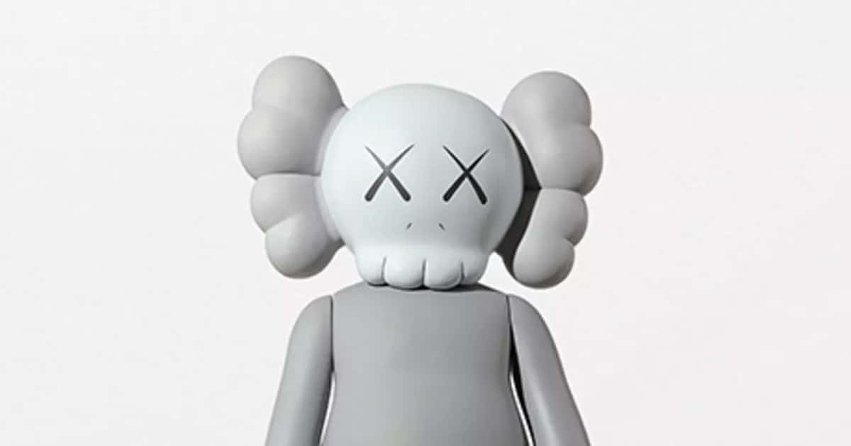 KAWS’ iconic Companion figure surrounded by floating planets