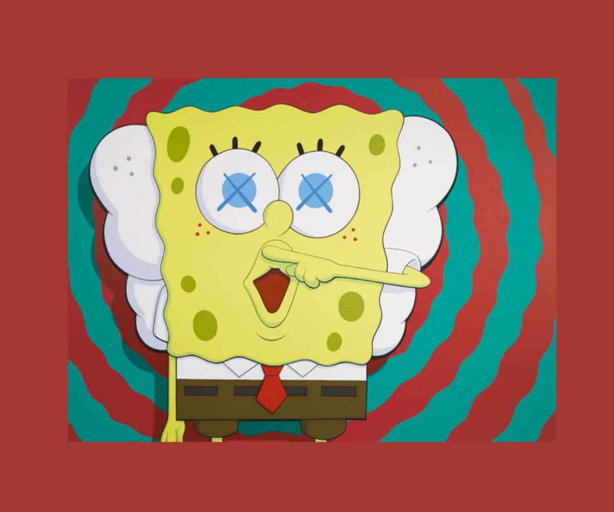 KAWS x SpongeBob SquarePants Art Collaboration Wallpaper
