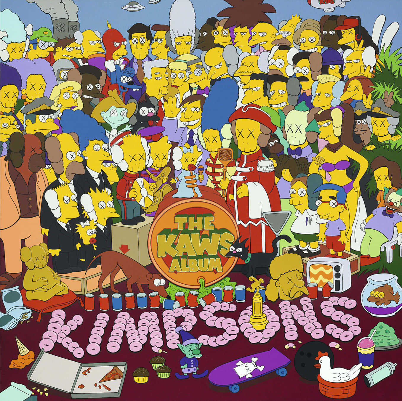 KAWS takes on The Simpsons in a unique artistic collaboration. Wallpaper