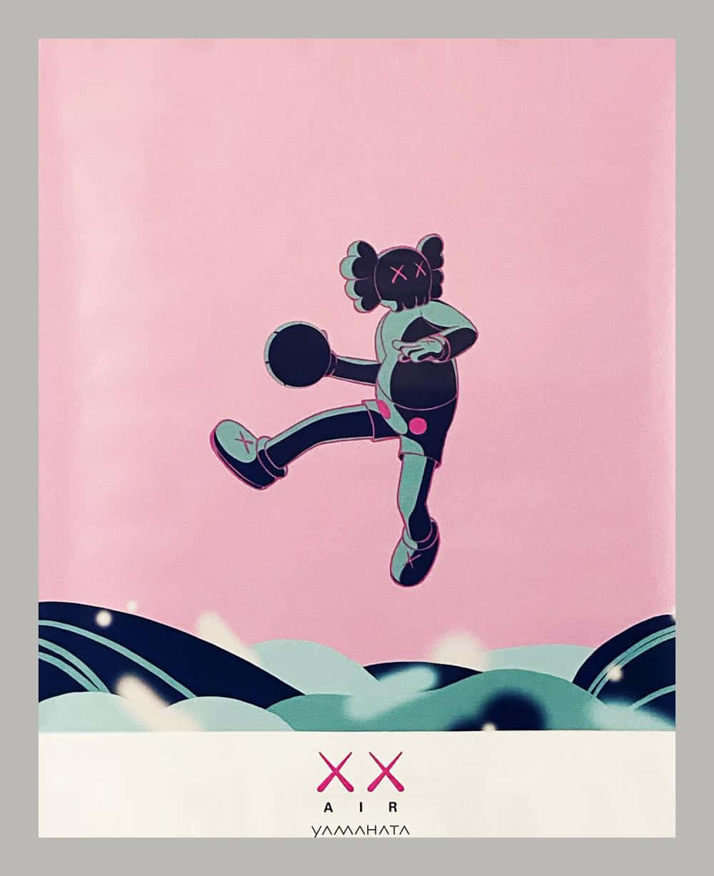 Exclusive Kaws X Air Jordan Collaboration Sneaker Art Wallpaper