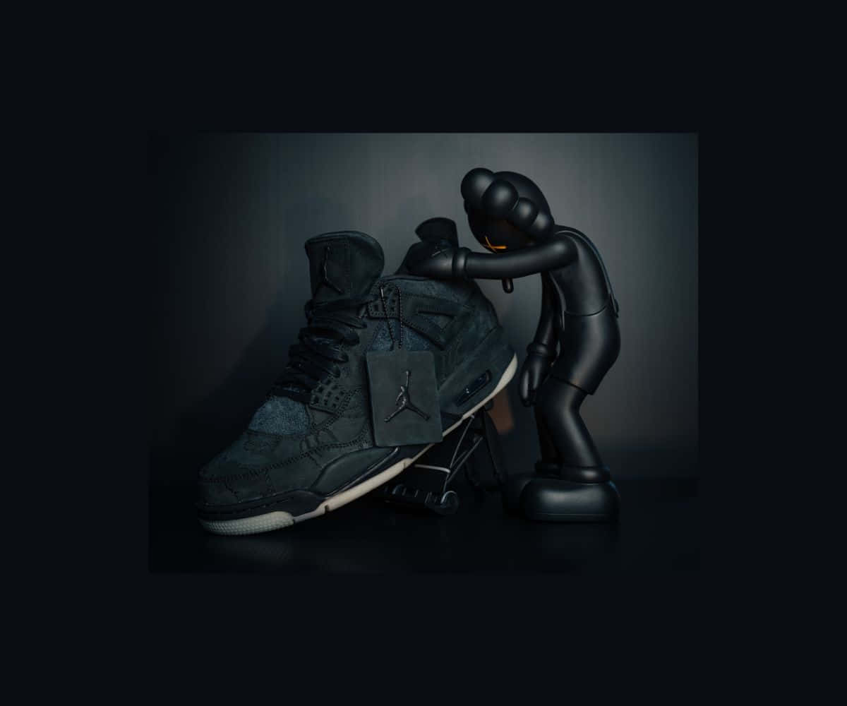 Kaws X Air Jordan Collaboration Sneaker Art Wallpaper
