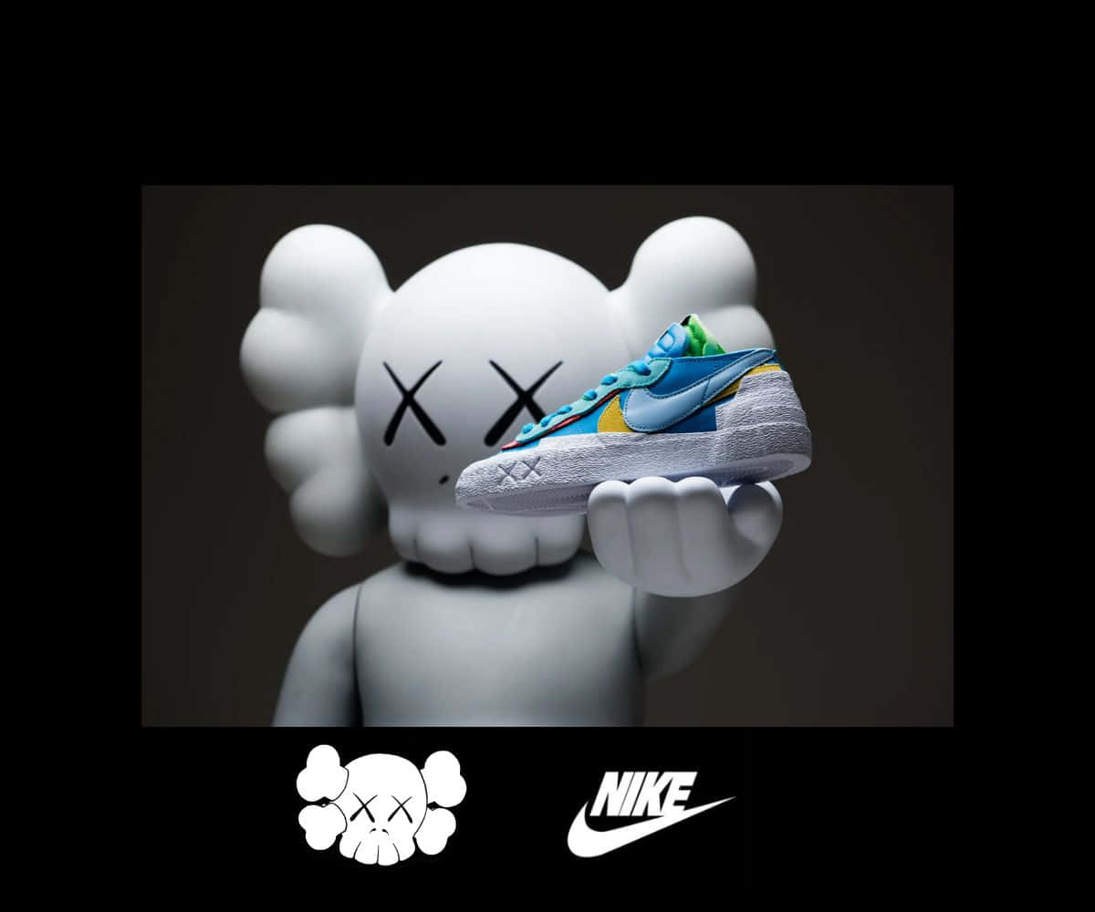 Limited Edition Kaws X Nike Collaboration Sneaker Wallpaper