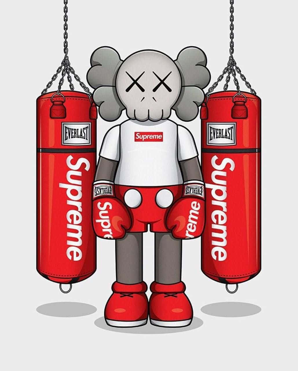 Kaws and Supreme Streetwear Collaboration Art: A Unique Blend of Style and Creativity Wallpaper