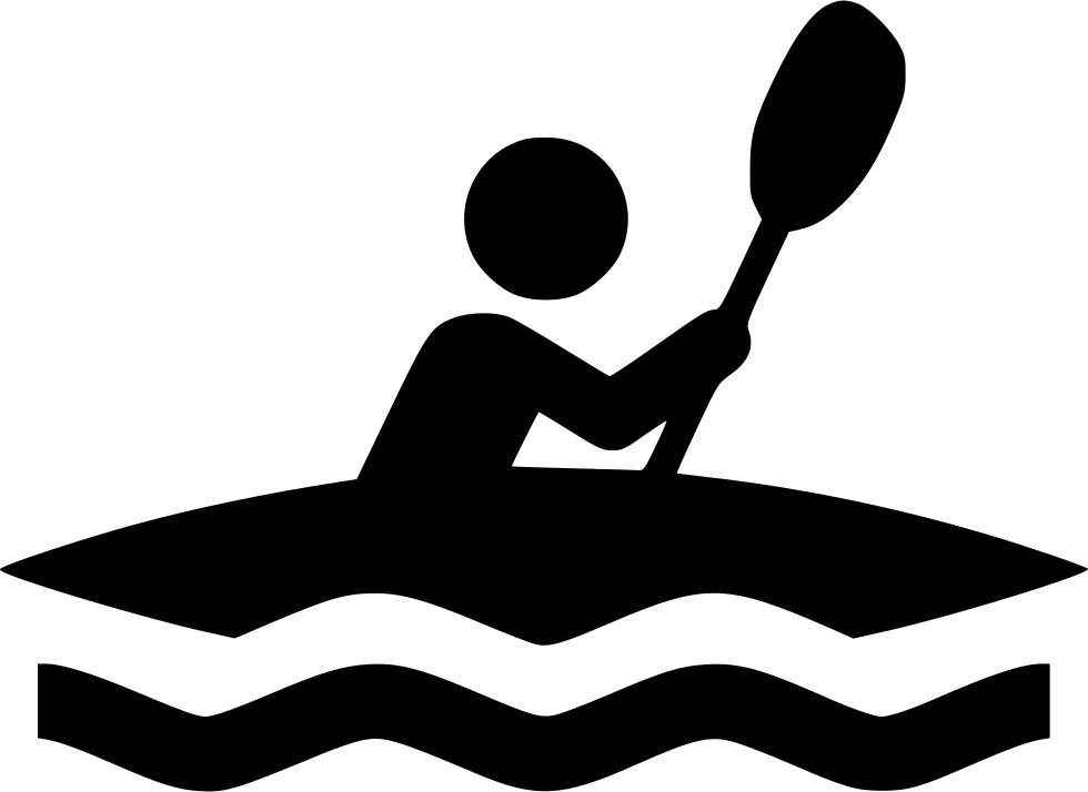 Kayaker Silhouette Graphic PNG