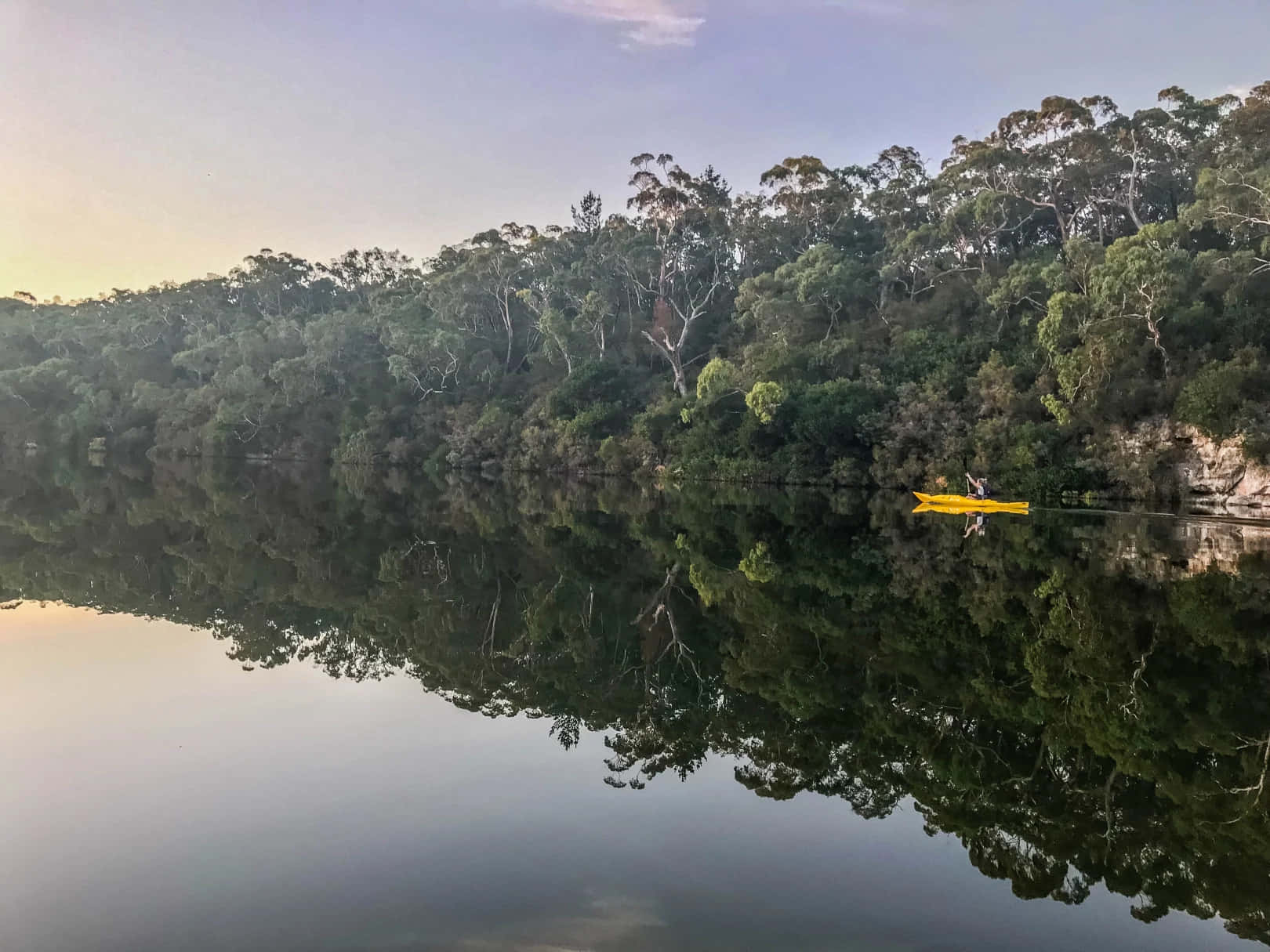 Kayakingin Tranquil Glenelg River Wallpaper