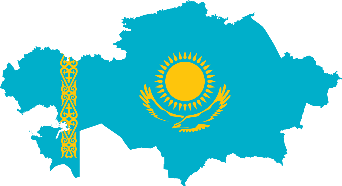 Kazakhstan Mapand Flag PNG