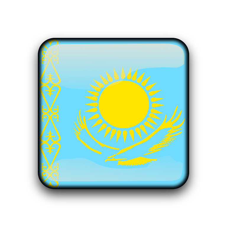 Kazakhstan National Flag Icon PNG