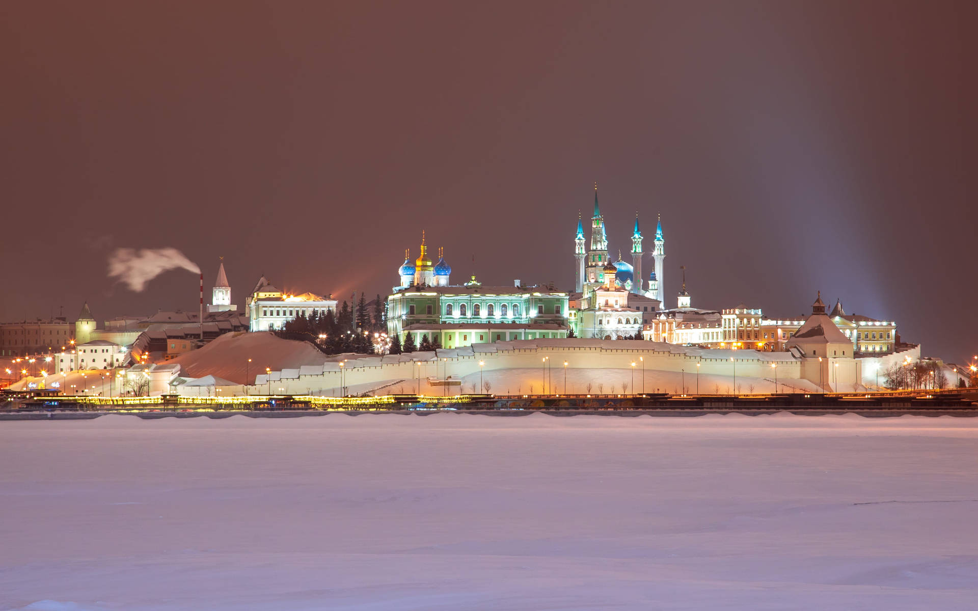Kazan Cityscape During Winter Wallpaper
