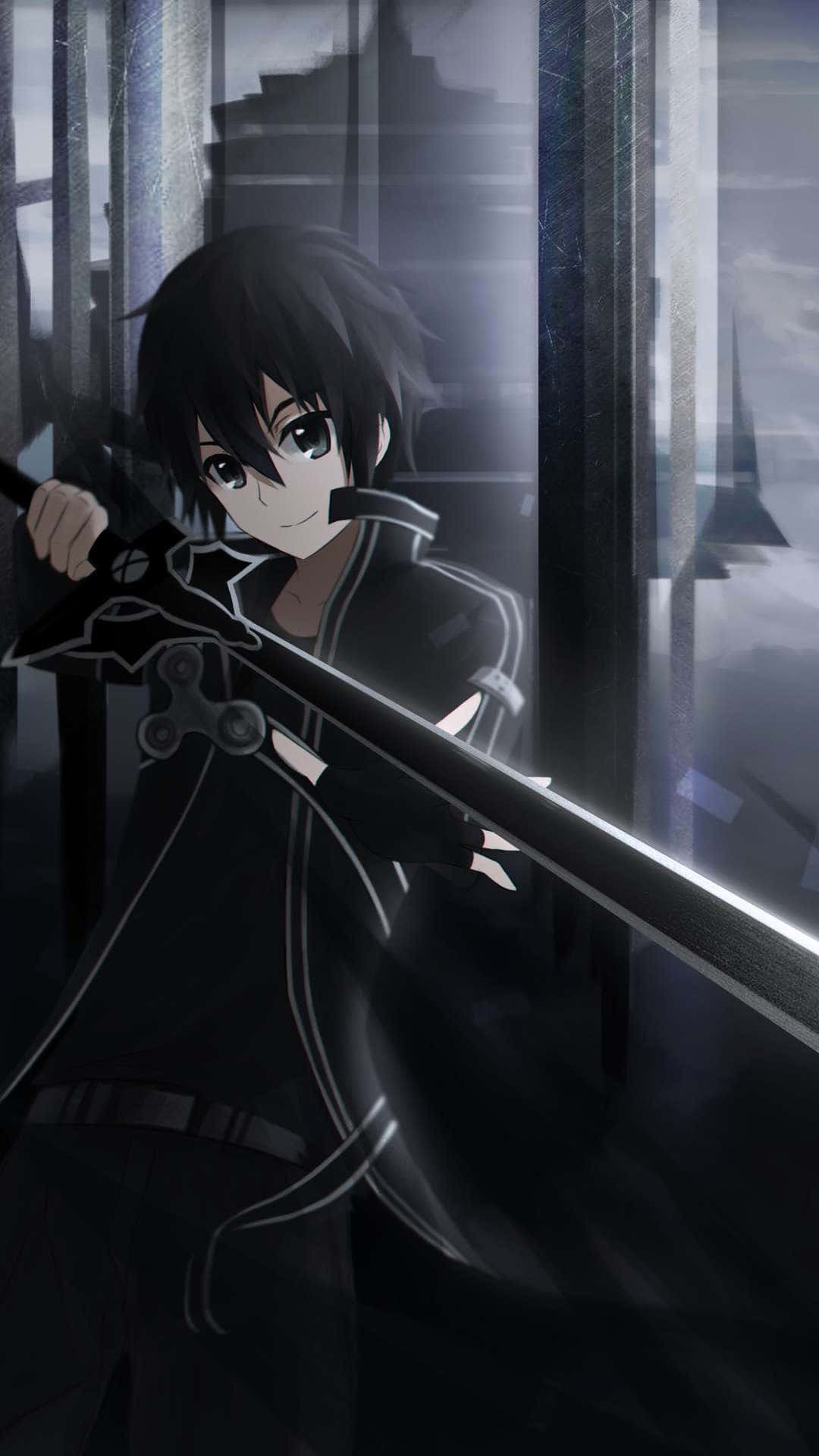 Kazutokirigaya Posando Con Confianza Con Su Espada. Fondo de pantalla