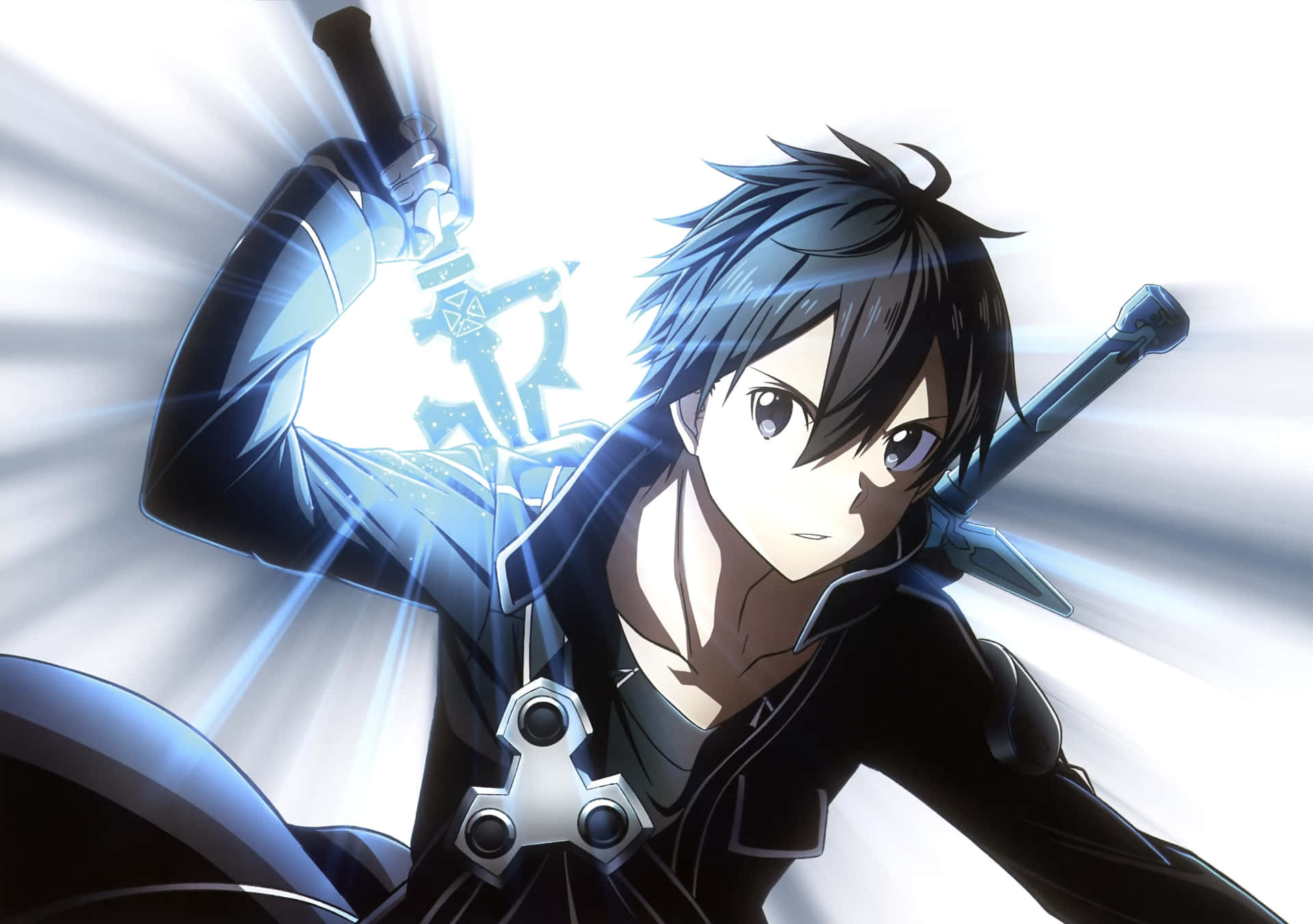 The Black Swordsman, anime, kirito, sword art online, HD phone wallpaper