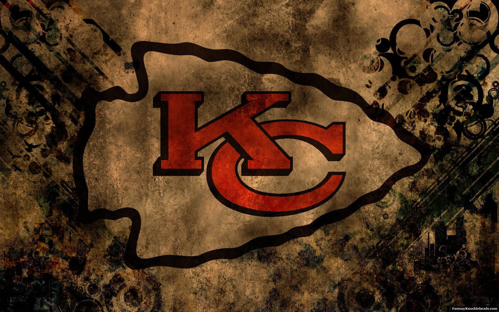 Kcchiefs (i Chiefs Di Kansas City) Sfondo