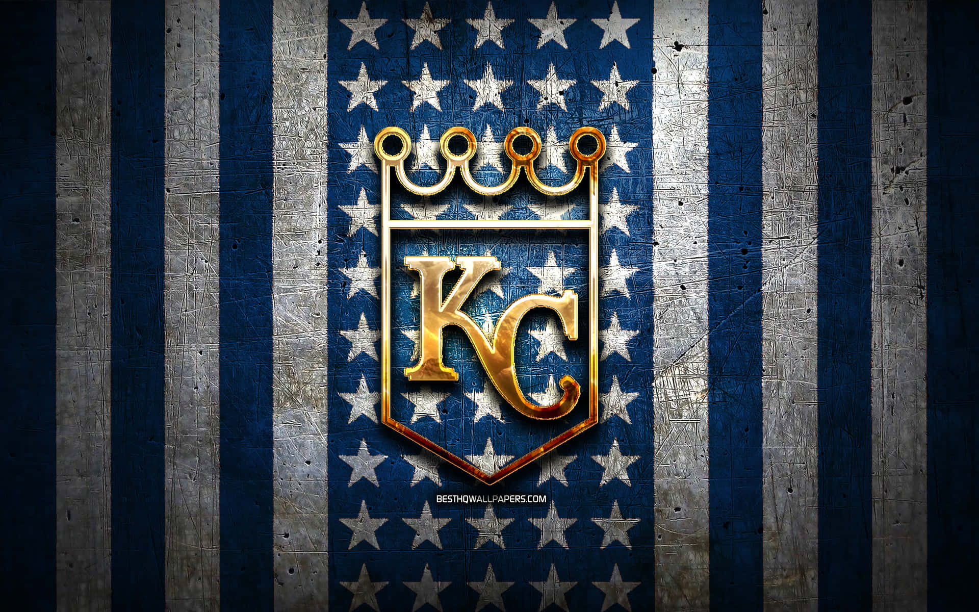 En perfekt sommer spektakulær- De KC Royals på det ikoniske Kauffman Stadium Wallpaper