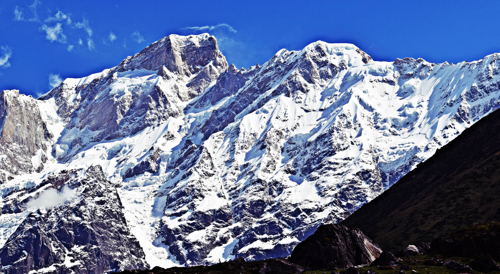 Montagna Del Ghiacciaio Di Kedarnath 4k Sfondo
