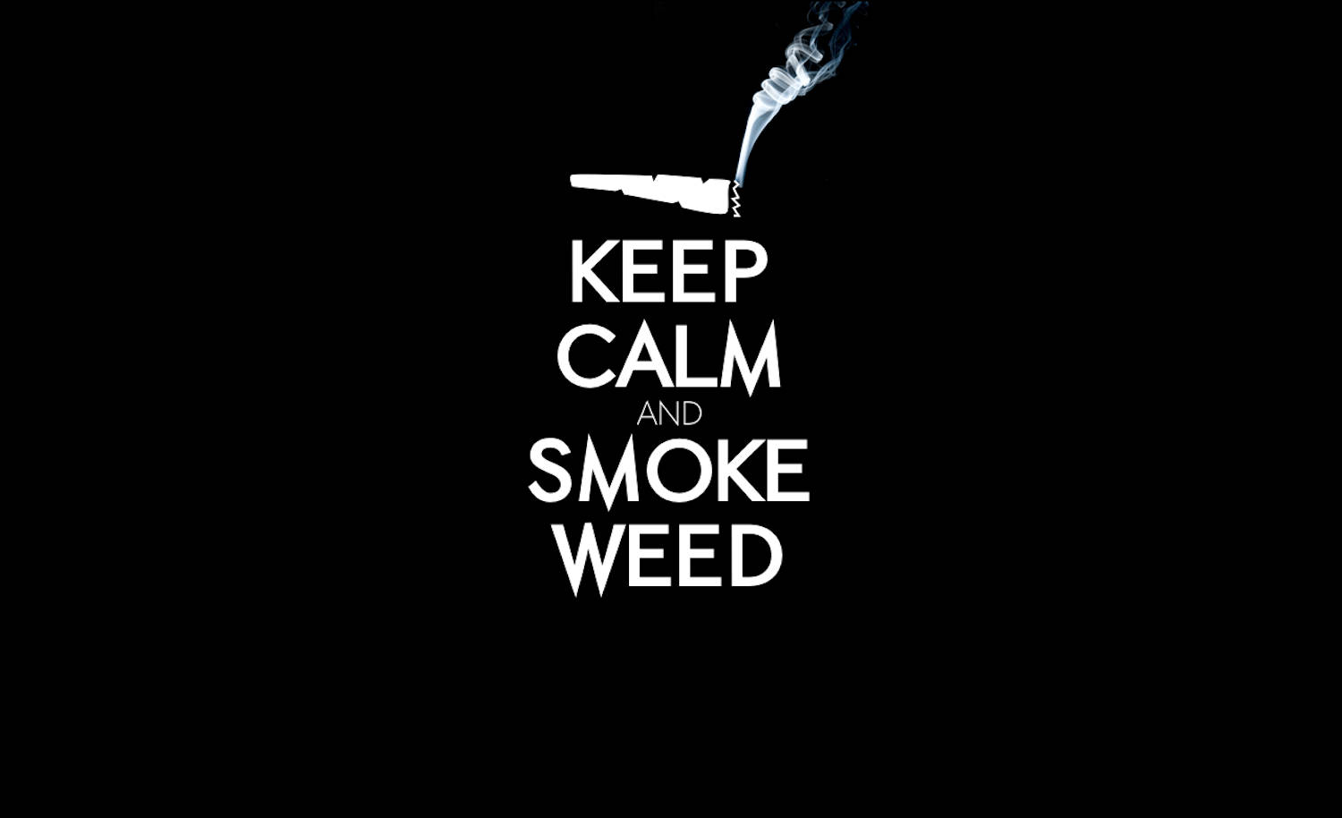 Keep Calm And Smoke Weed Blunt Graphic Wallpaper