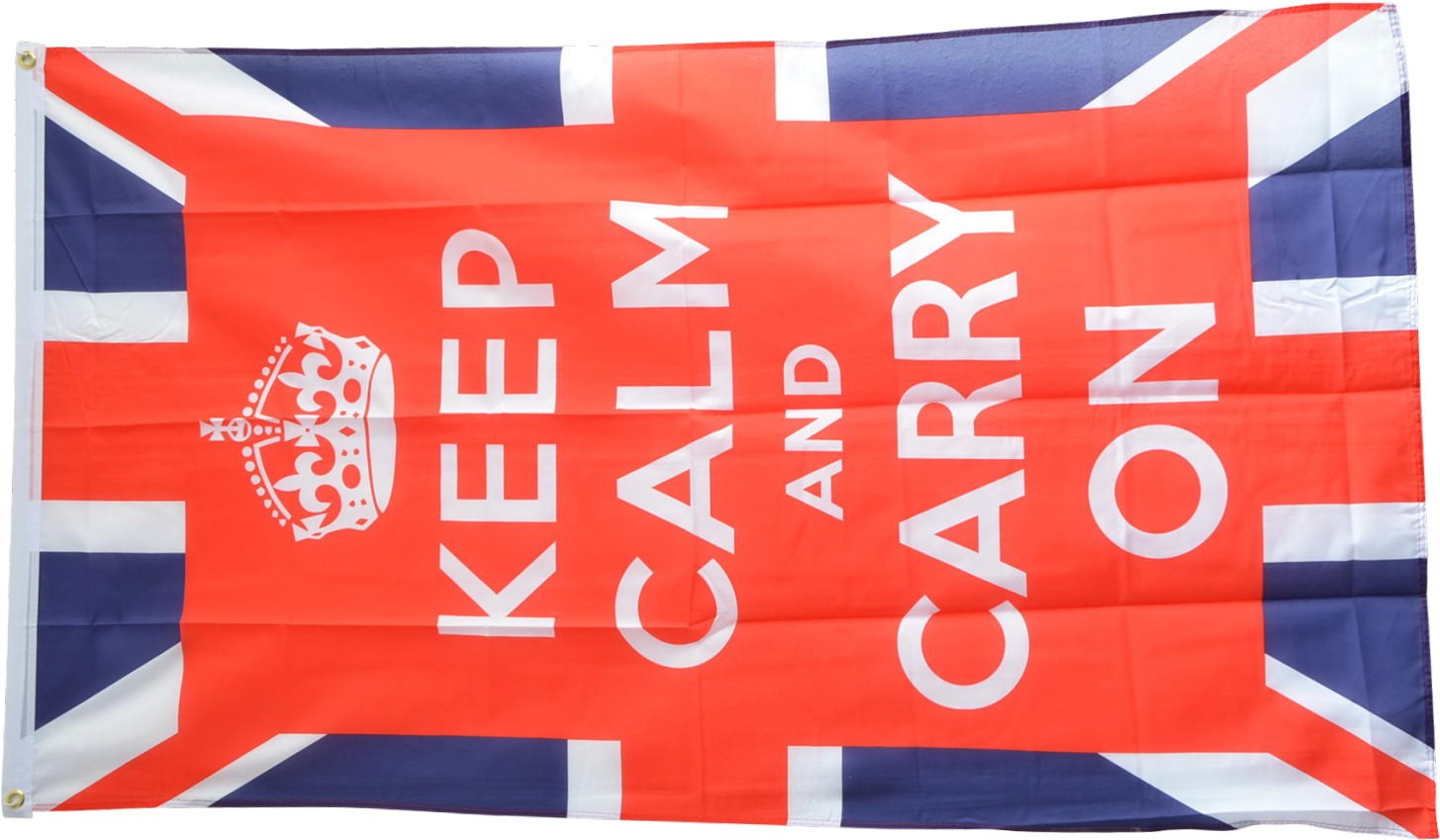 Keep Calm Carry On Union Jack Flag PNG