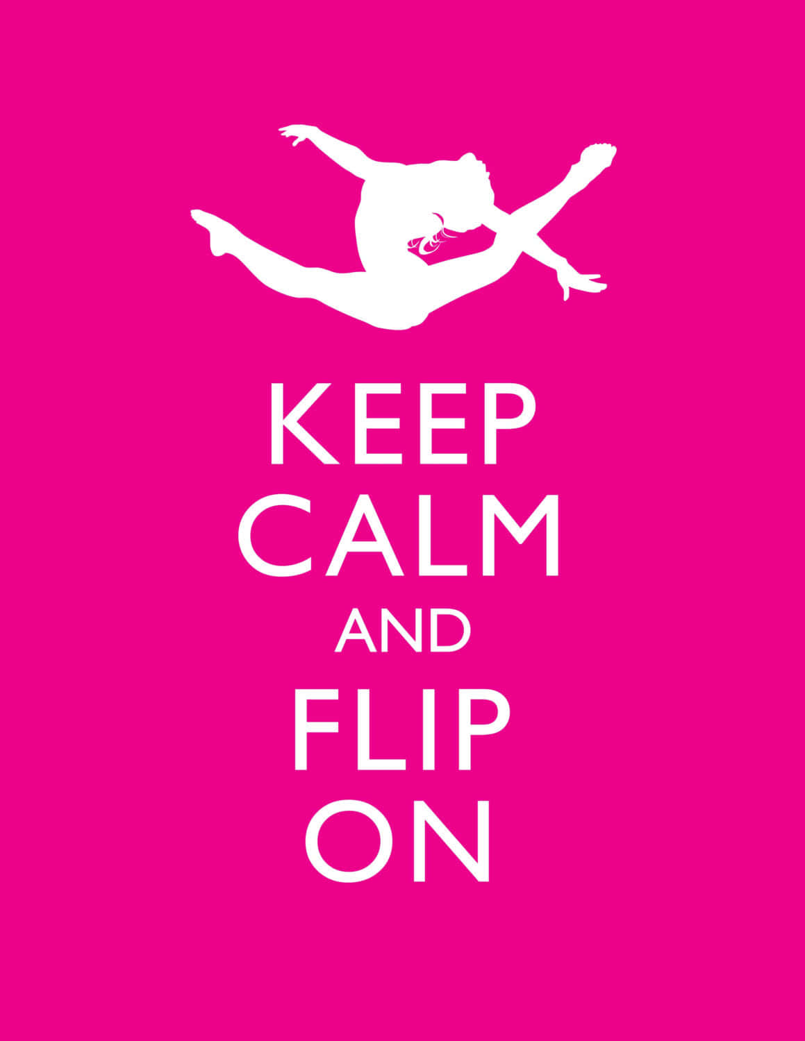 Keep Calm Cute Gymnastics Quote Wallpaper
