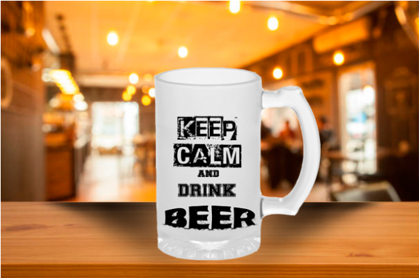 Keep Calm Drink Beer Mug Print PNG