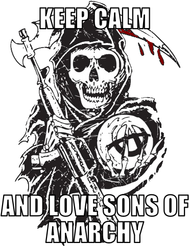 Keep Calm Love Sons Of Anarchy Skull Graphic PNG