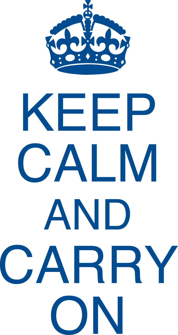 Keep Calmand Carry On Poster PNG