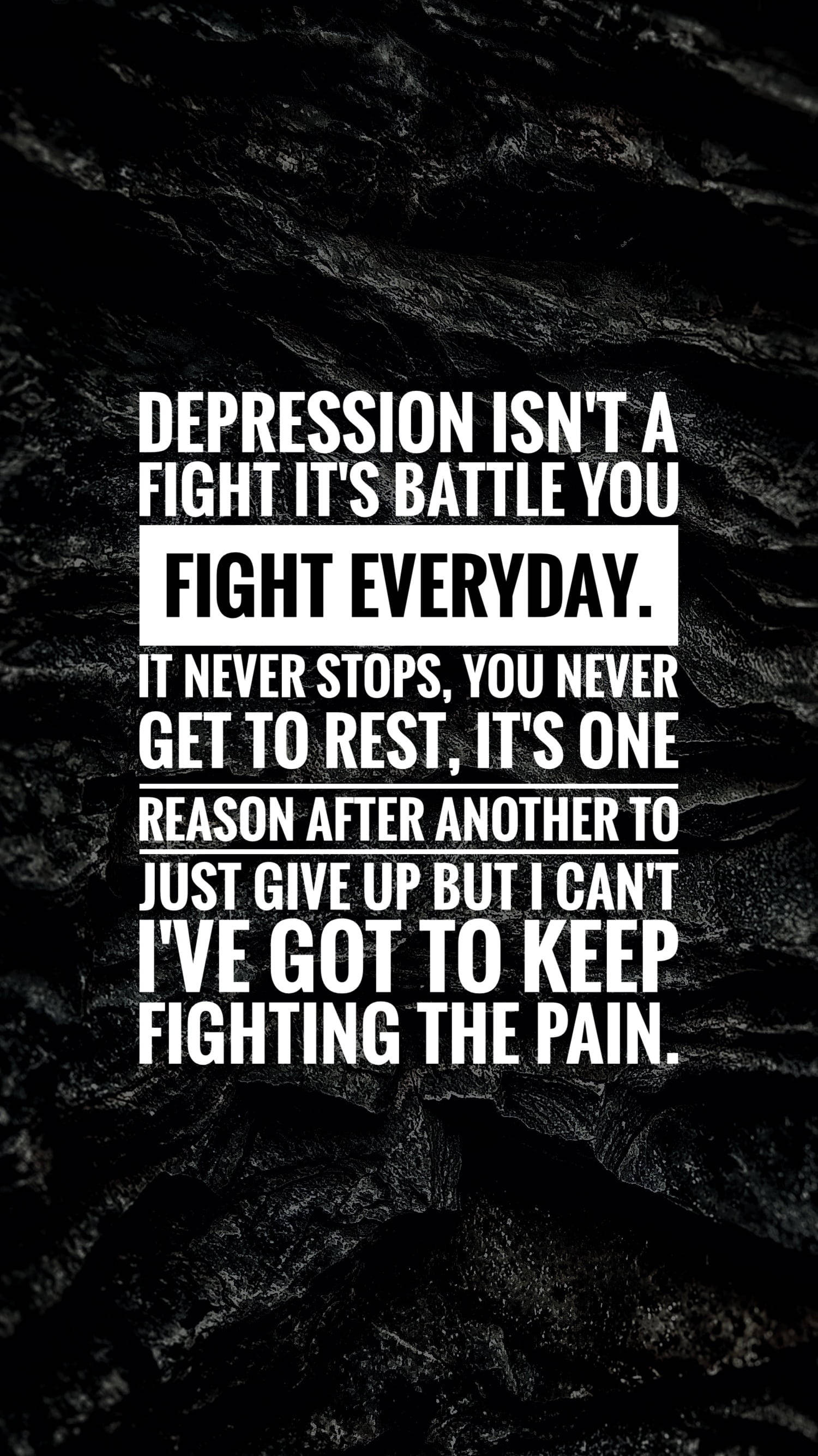 Keep Fighting Depression Aesthetic Wallpaper