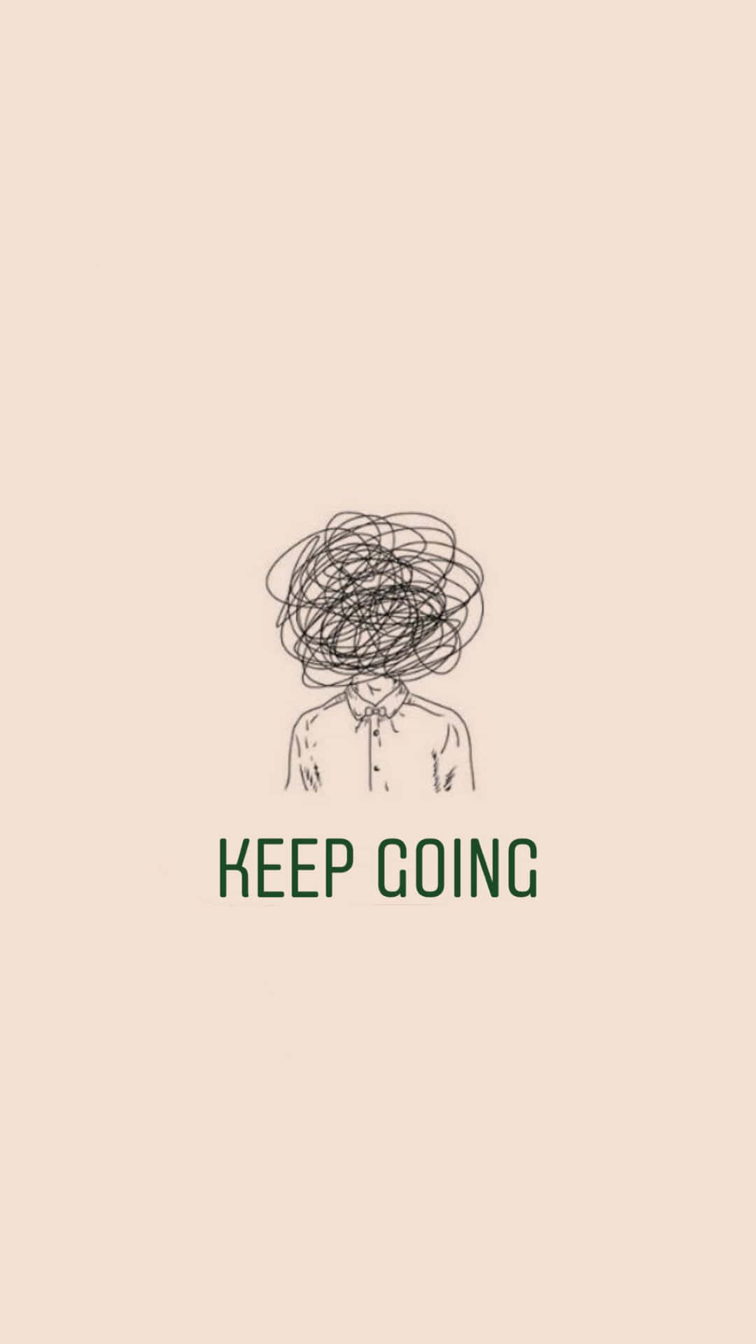 Keep Going - A Man With A Head Full Of Tangled Hair Wallpaper