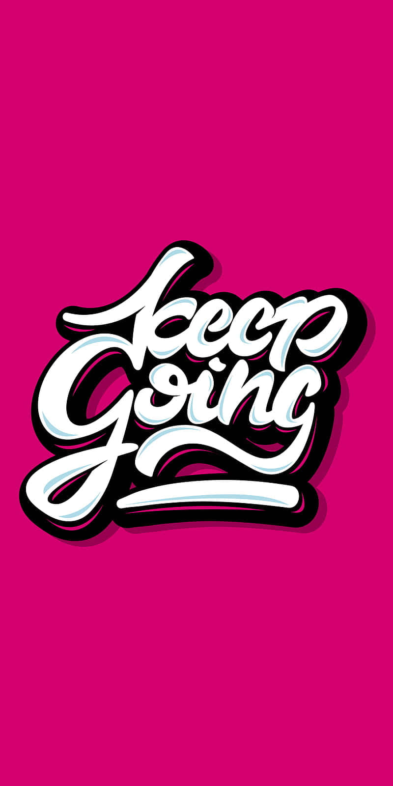 Keep Going Logo On A Pink Background Wallpaper