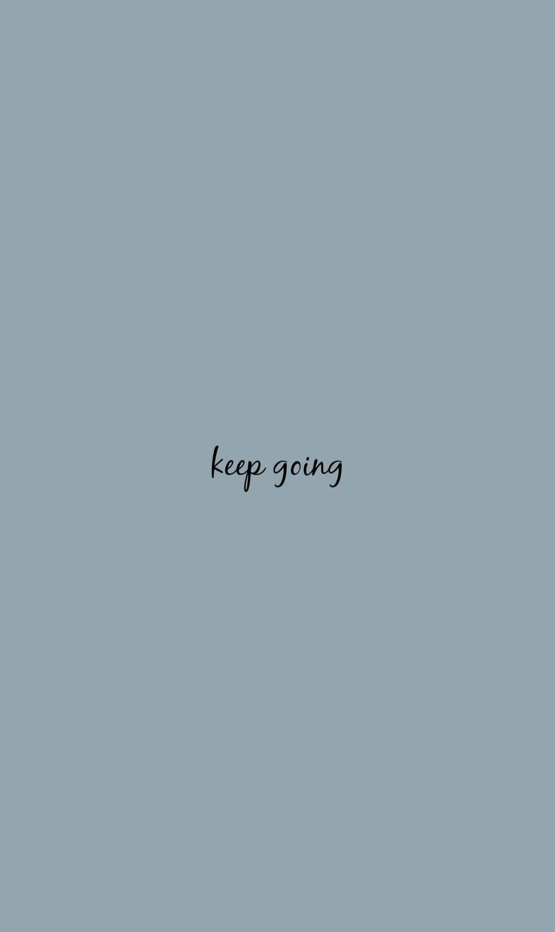 Keep Spring - A Blue Background With The Words Keep Spring Wallpaper