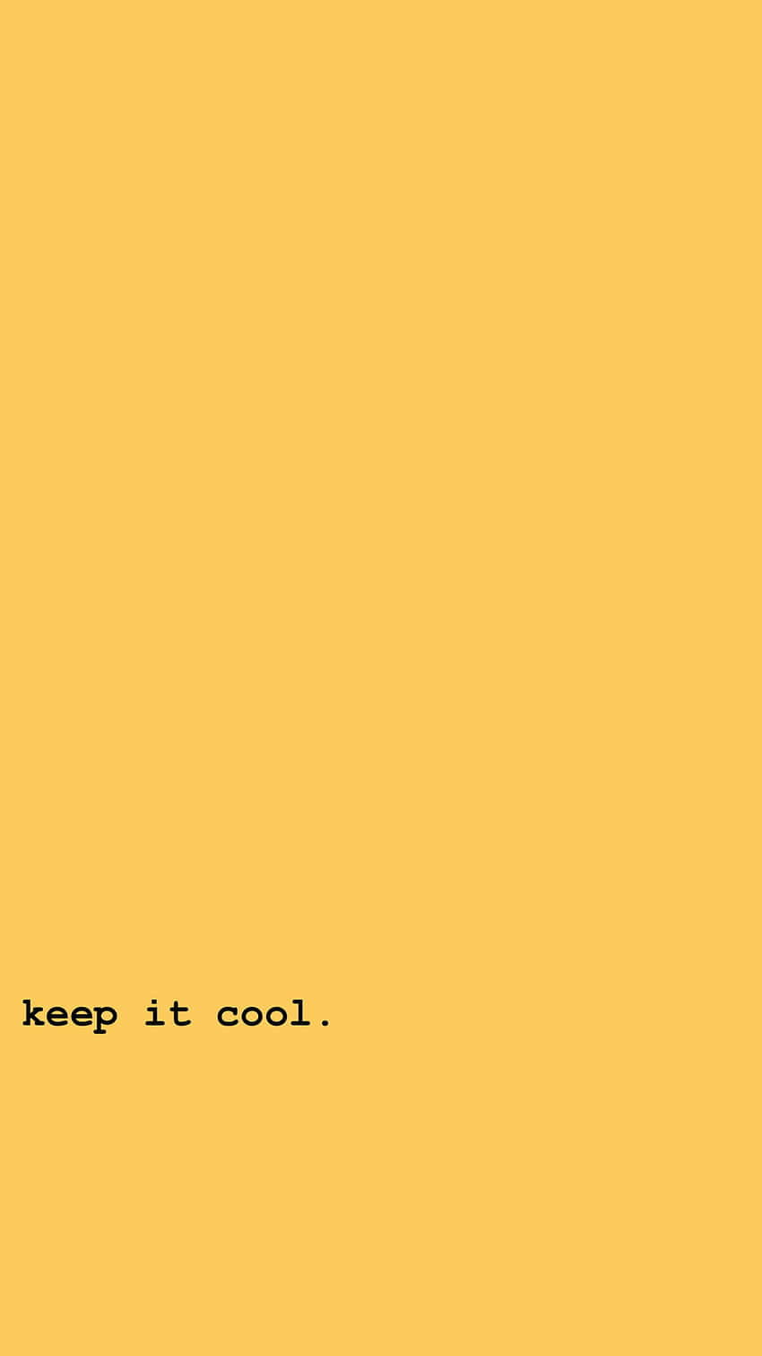 Keep It Cool Cute Pastel Yellow Wallpaper