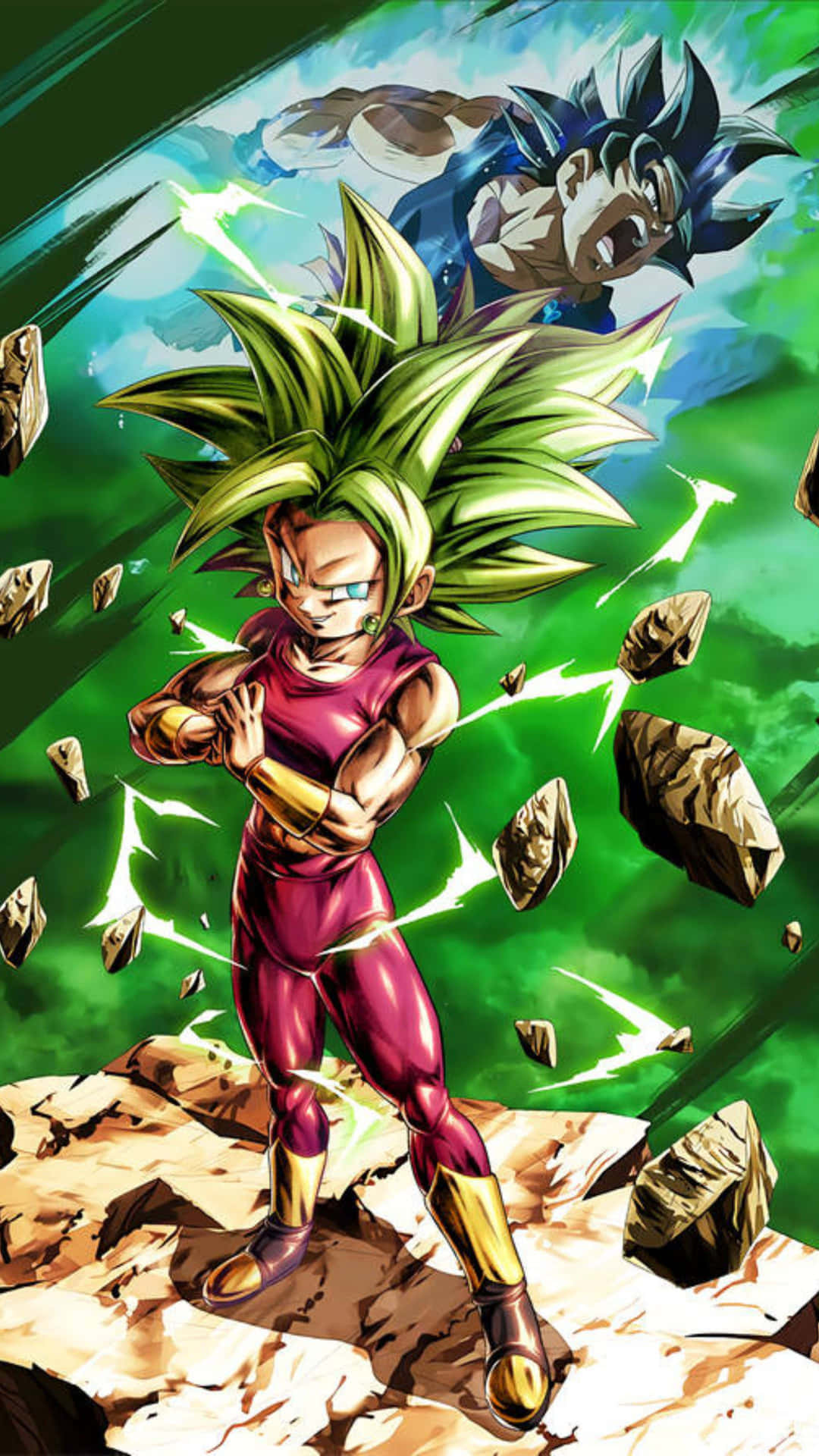 Kefla Kracht Ontketend Dragon Ball Achtergrond