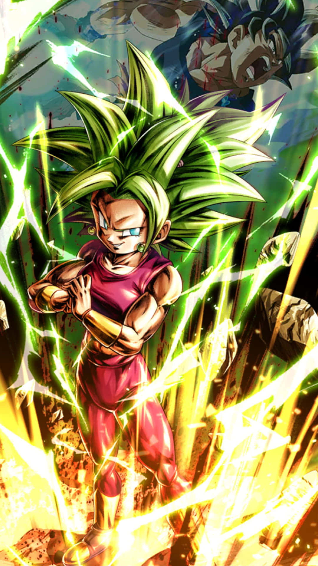 Kefla Kracht Ontketend Dragon Ball Super Achtergrond