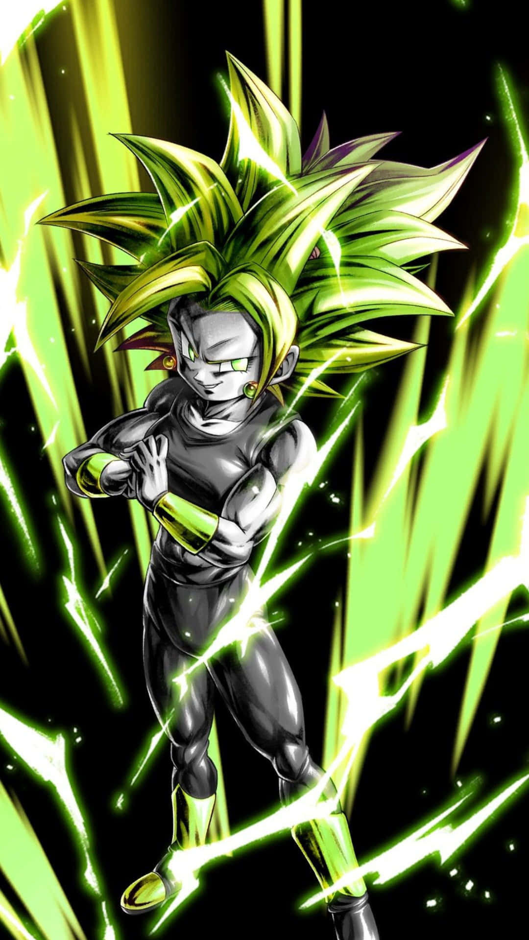 Kefla Super Saiyan Kracht Verhogen Kunst Achtergrond