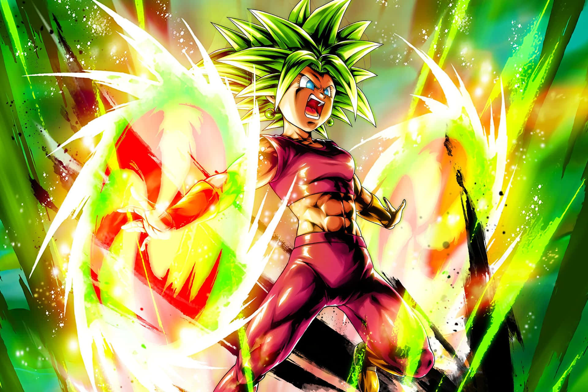 Kefla Super Saiyan Power Up Wallpaper