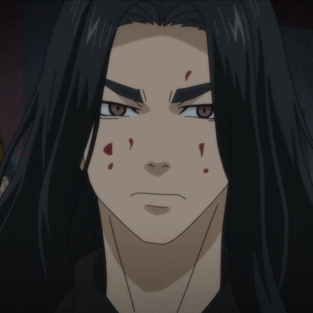 Keisuke Baji med blod på ansigtet Wallpaper