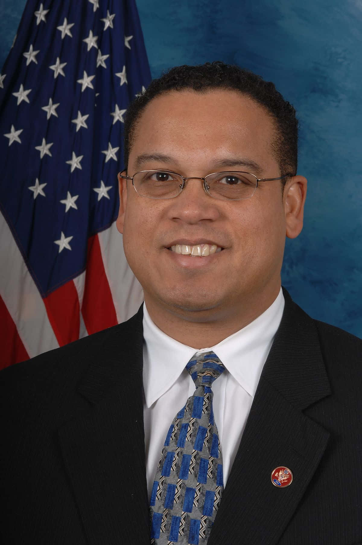 Keith Ellison With American Flag Wallpaper