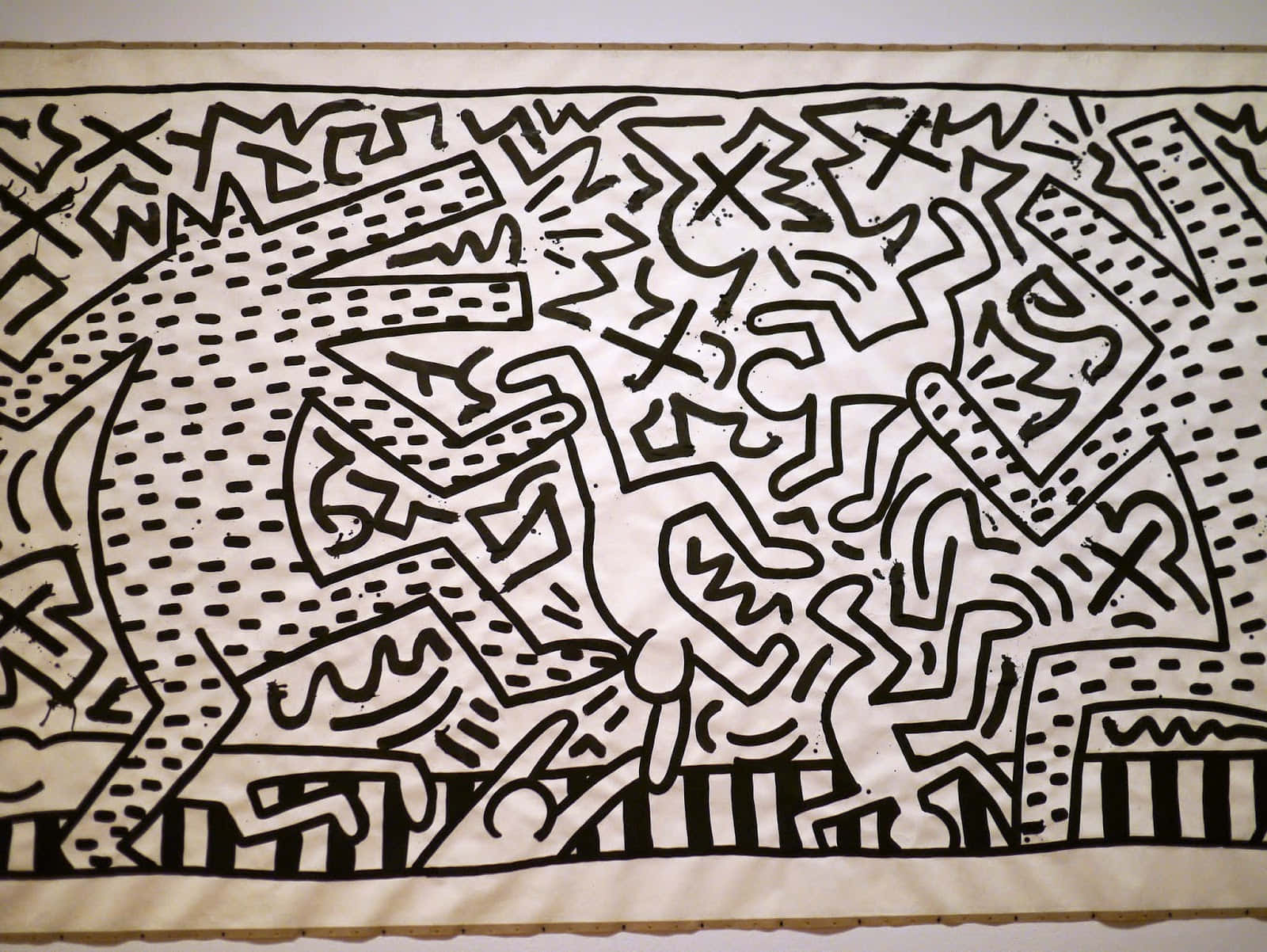 Keith Haring Intricate Pattern Artwork Wallpaper