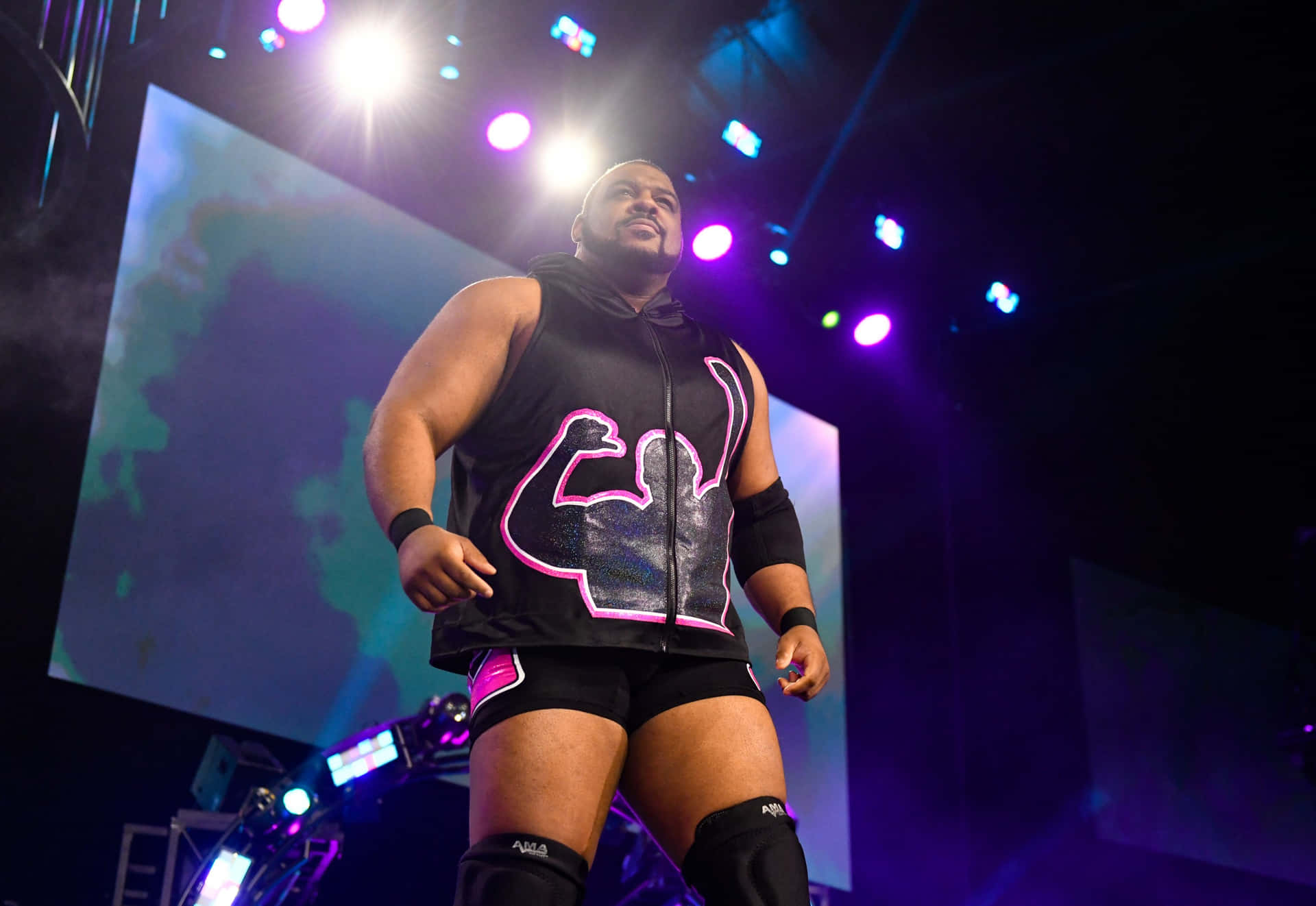 Keith Lee Hoodie Vest Aew Entrance Stage Picture