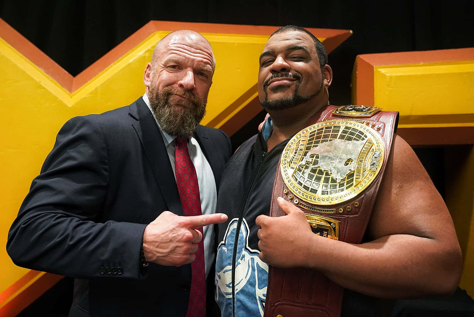Keithlee Junto A Triple H, Campeones De Wwe Nxt. Fondo de pantalla